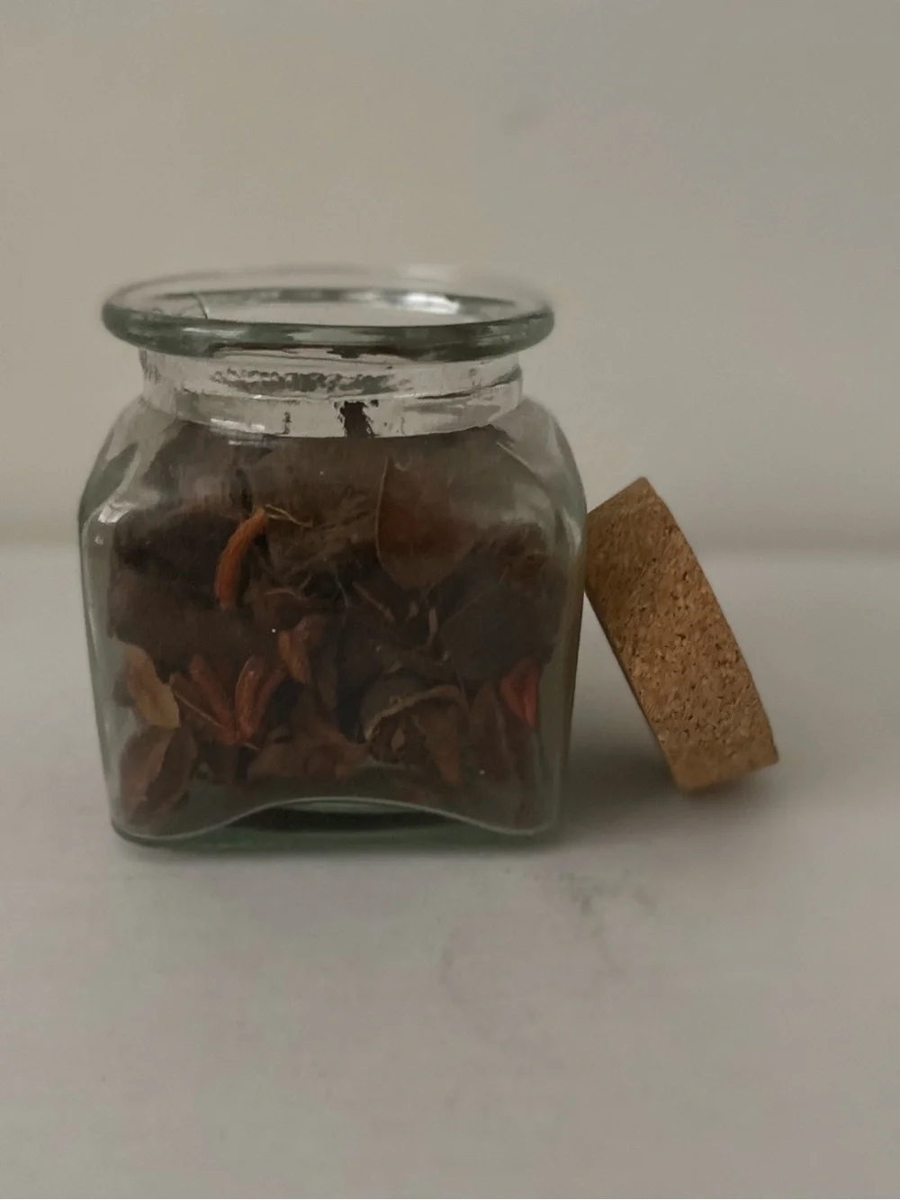 Cork-Top Glass Jar with Brown Potpourri - Home Accents